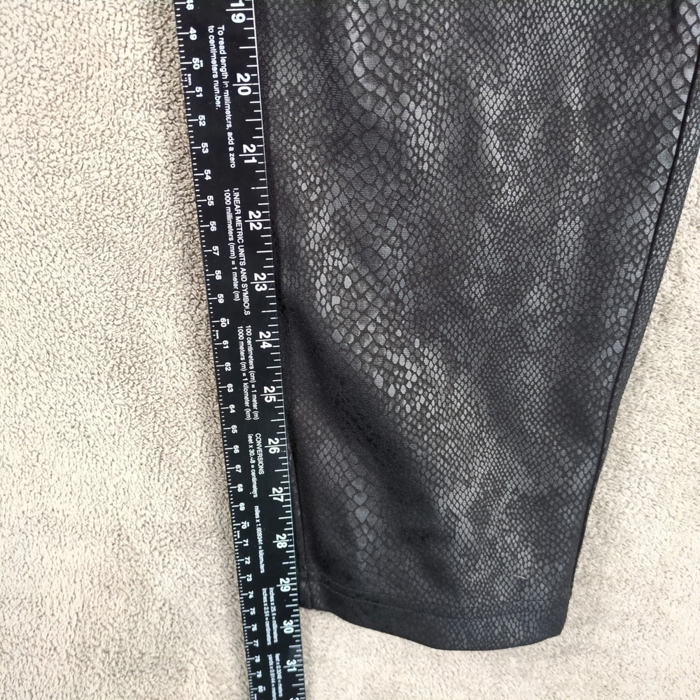 Simply Vera Vera Wang Polished Twill Pants Womens Large Black Snake Print Skinny - Picture 5 of 10